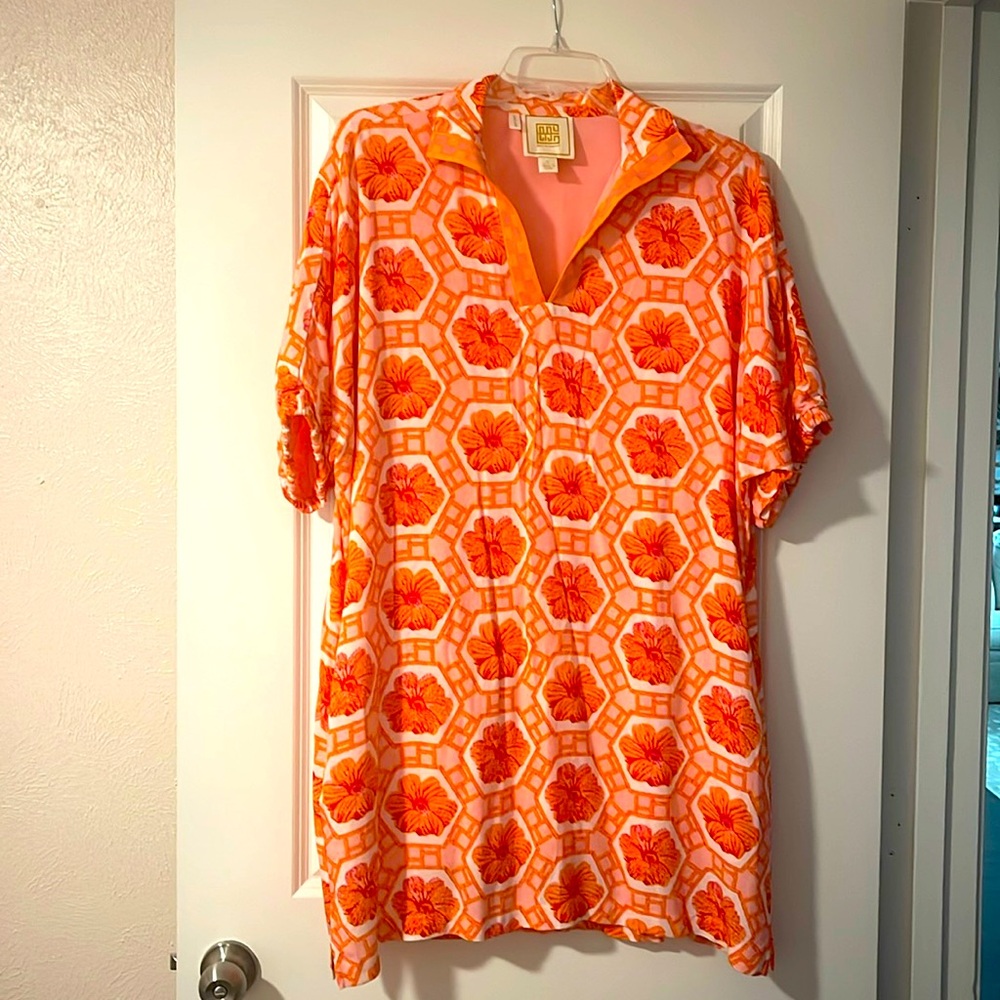EMILY MCCARTHY poppy dress in floral crochet size L worn once
